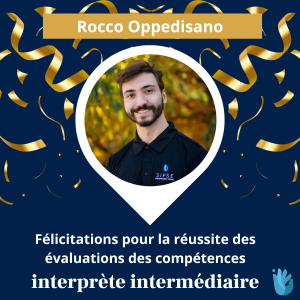 Félicitations à Rocco Oppedisano