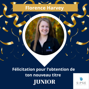 Félicitations à Florence Harvey